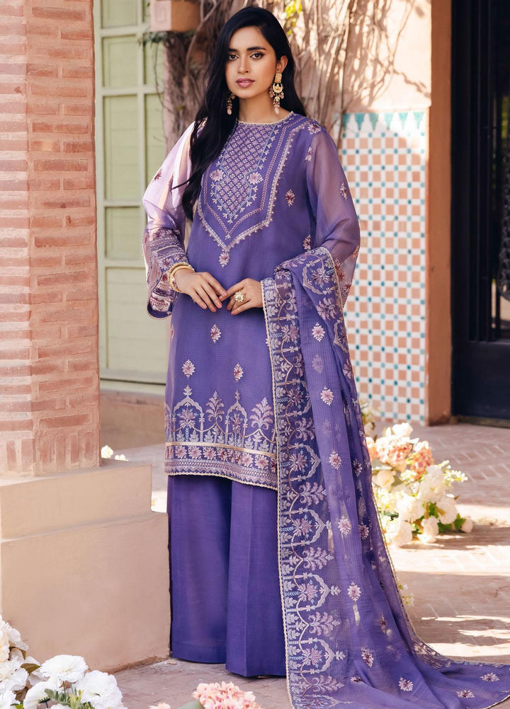 Zellbury Embroidered Organza Suits Unstitched 3 Piece ZB22LU WULC22E30287 - Luxury Eid Collection