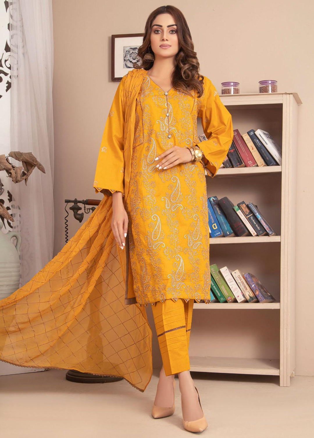 Zenia By Fine Tex Embroidered Lawn Suits Unstitched 3 Piece FNT22Z 03 - Summer Collection