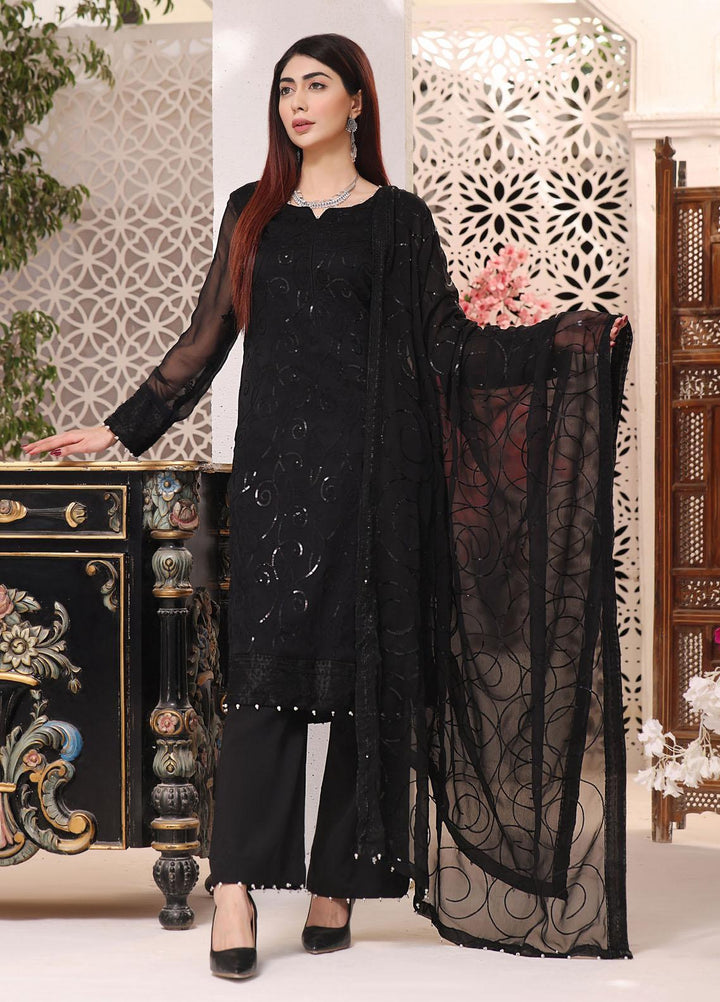Zenia By Fine Tex Embroidered Chiffon Suits Unstitched 4 Piece FNT23Z ZC-04 - Formal Collection