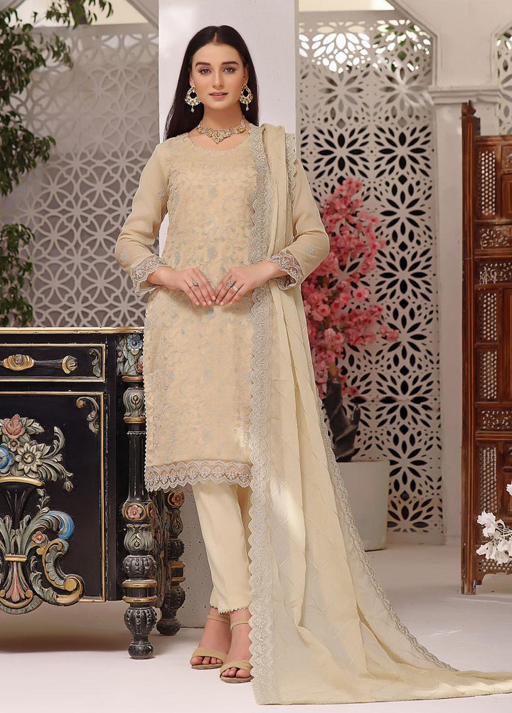 Zenia By Fine Tex Embroidered Chiffon Suits Unstitched 4 Piece FNT23Z ZC-05 - Formal Collection