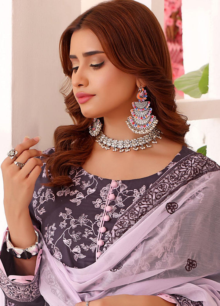 Zenia By Fine Tex Embroidered Lawn Suits Unstitched 3 Piece FNT23-Z6 ZC-03 - Summer Collection