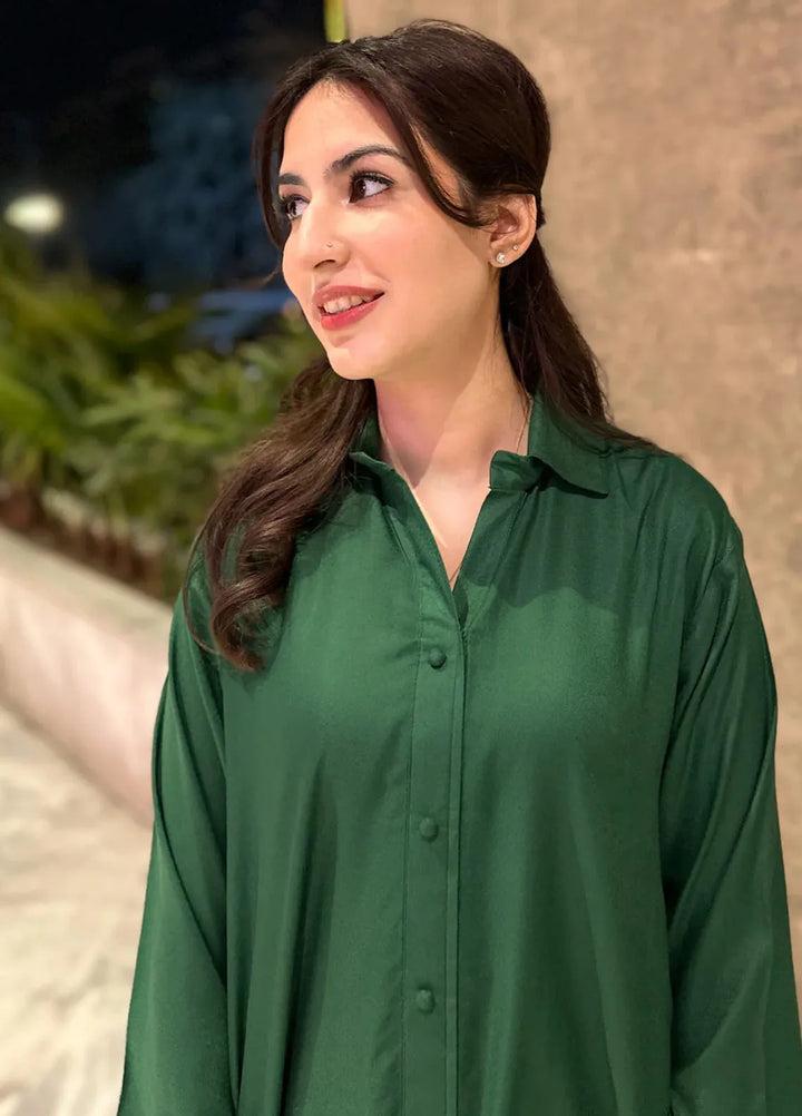 Zenyre Pret Solid Crepe 2 Piece Suit Evergreen Poise