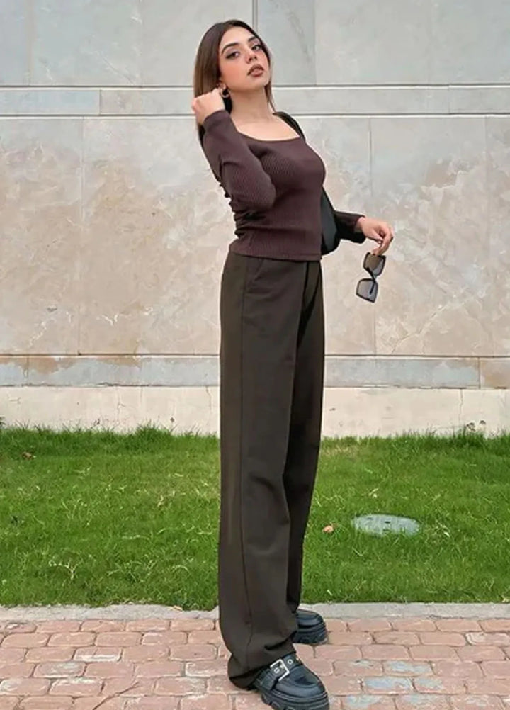 Zenyre Pret Western Ribbed 1 Piece Two Toned Square Neck Top