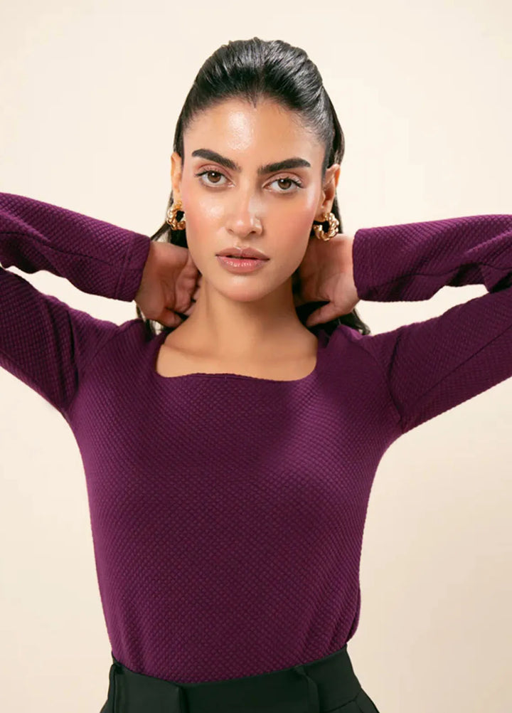 Zenyre Pret Western Waffle 1 Piece Textured Neck Top