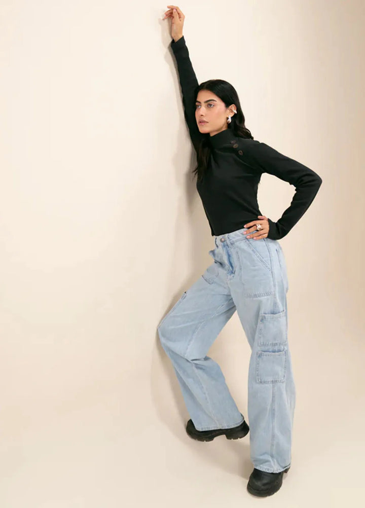 Zenyre Pret Western Waffle 1 Piece Waffle Textured Mock Neck Top