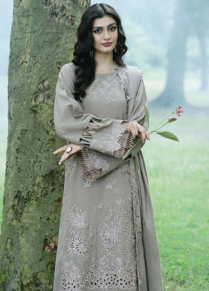 Zephyr By Humdum Embroidered Wool Suit Unstitched 3 Piece HD24Z D-10 - Winter Collection
