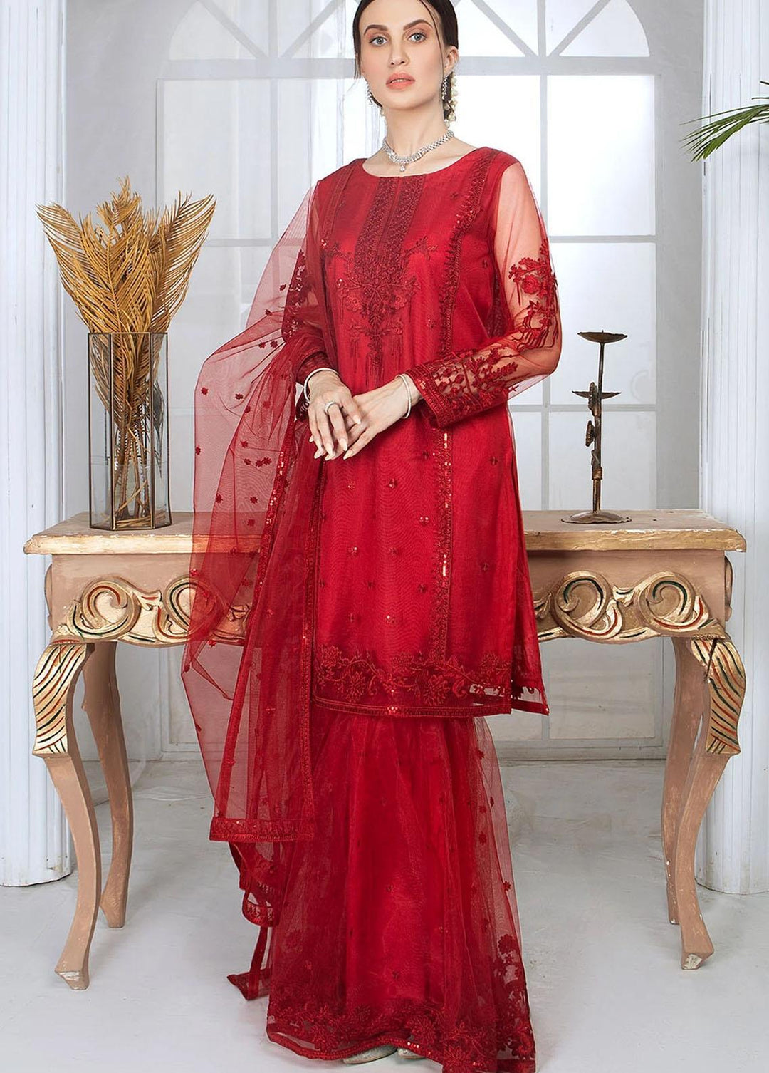 Madame Pret Embroidered Net 3 Piece MDM21Z 2403