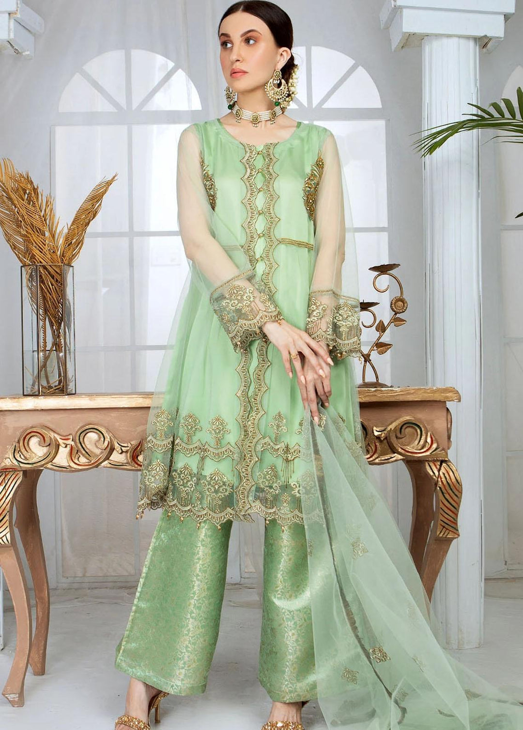 Madame Pret Embroidered Net 4 Piece MDM21Z 2404