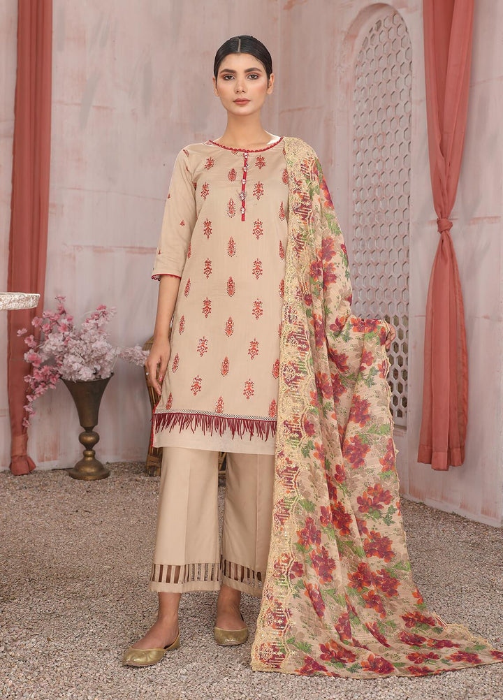 Zimal by Humdum Embroidered Lawn Suits Unstitched 3 Piece HD22Z D-01 - Summer Collection