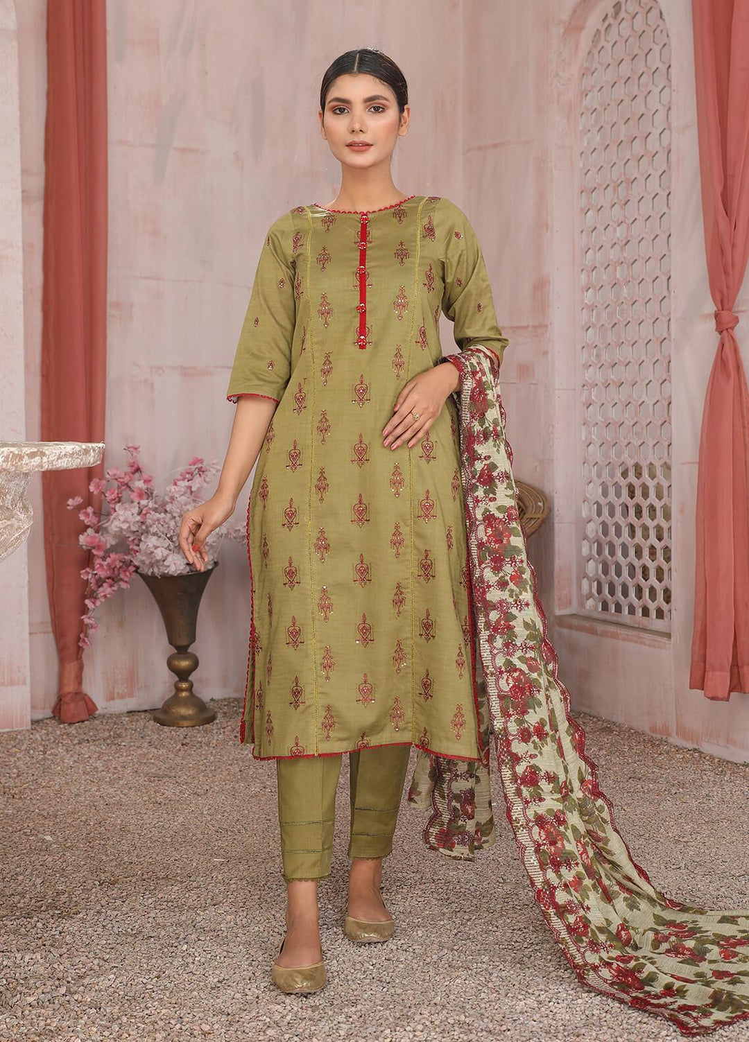Zimal by Humdum Embroidered Lawn Suits Unstitched 3 Piece HD22Z D-05 - Summer Collection