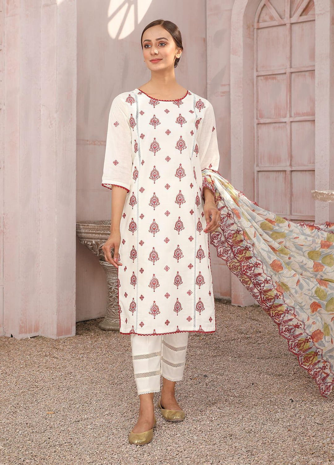 Zimal by Humdum Embroidered Lawn Suits Unstitched 3 Piece HD22Z D-08 - Summer Collection