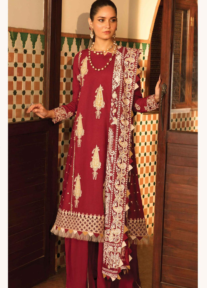 Zinnia by Rang Rasiya Embroidered Dobby Linen Suits Unstitched 3 Piece RR21ZN GRACE-11 - Winter Collection