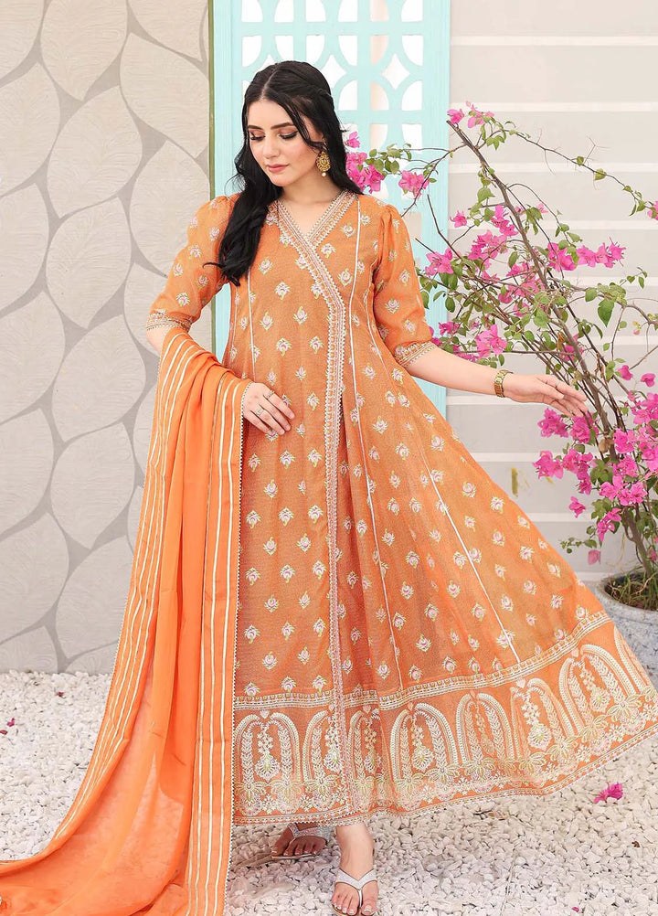 Ziphyer Pret Ayubia Net 3 Piece Suit Mari Gold