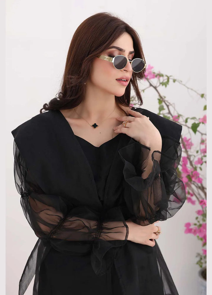 Ziphyer Pret Pure Organza 3 Piece Suit Black Rose