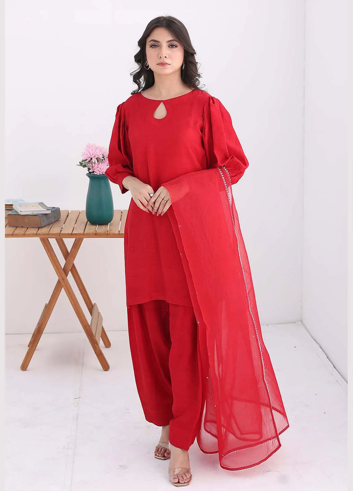 Ziphyer Pret Korean Silk 3 Piece Suit Anar