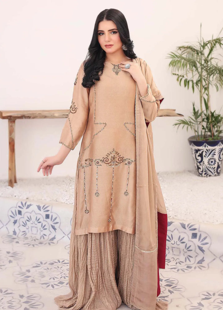 Ziphyer Pret Sheesha Silk 2 Piece Suit Tahzeeb