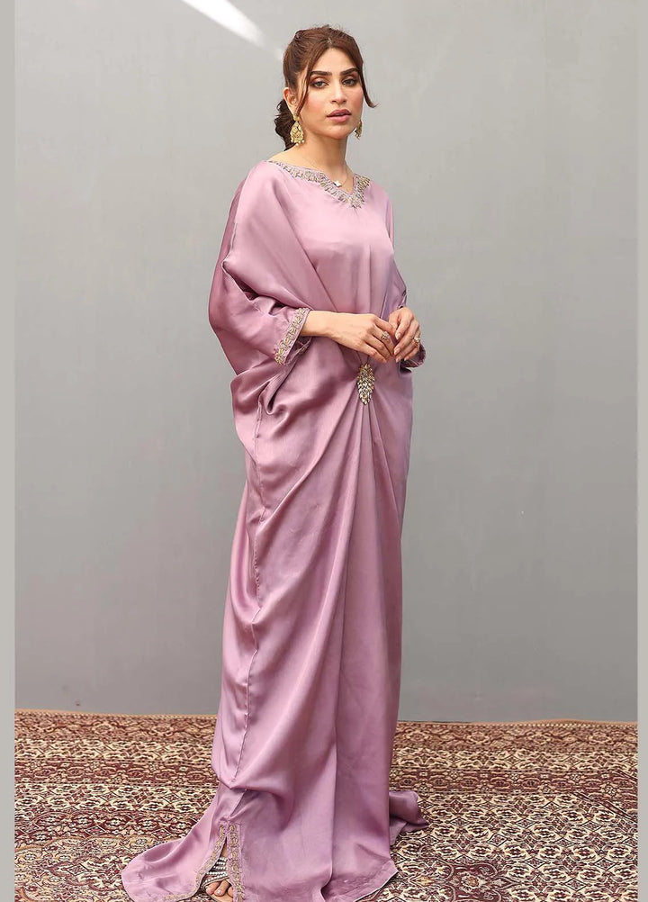 Ziphyer Pret Short Silk Kaftan Indigo Dust