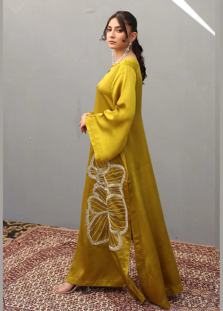 Ziphyer Pret Short Silk Kaftan Olive Mist