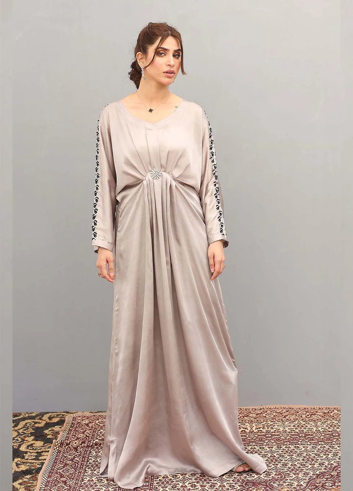 Ziphyer Pret Short Silk Kaftan Slate Fusion