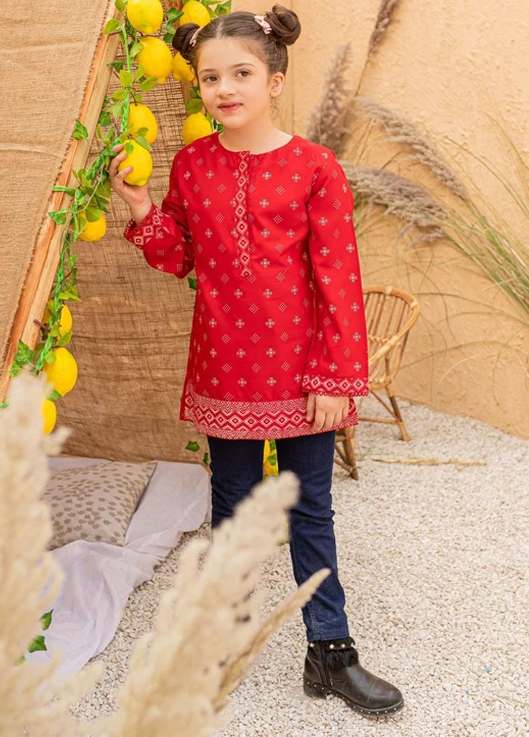 Ziva Viscose Fancy Pret Girls Top - ZA21FW Candy