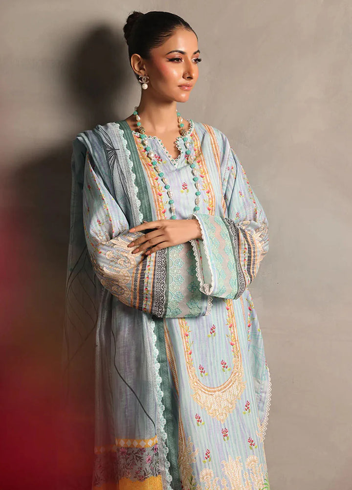 Zlooms Printed Dobby Cotton Suit Unstitched 3 Piece ZL25-C08-03 - Summer Collection