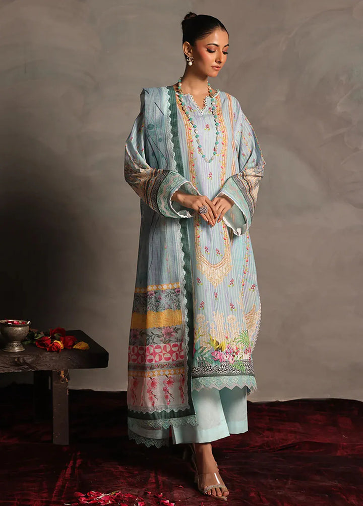 Zlooms Printed Dobby Cotton Suit Unstitched 3 Piece ZL25-C08-03 - Summer Collection