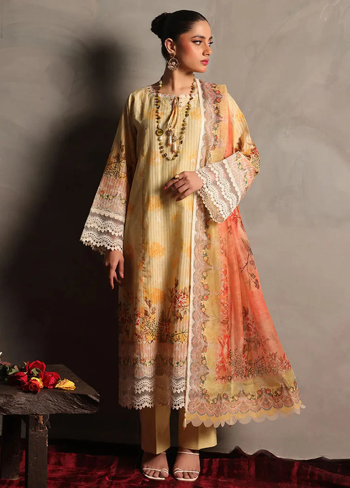 Zlooms Printed Dobby Cotton Suit Unstitched 3 Piece ZL25-C08-05 - Summer Collection