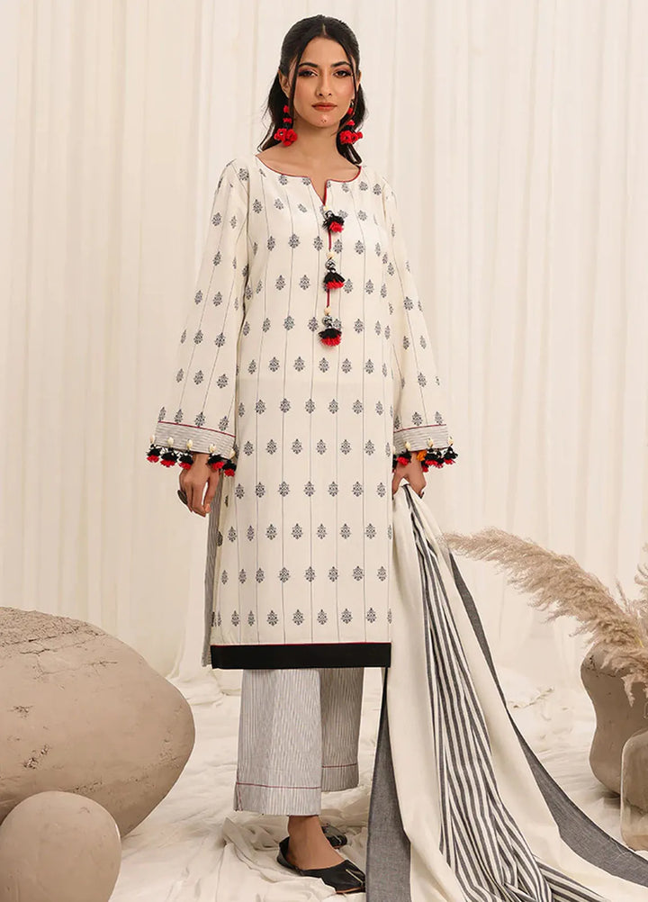 Zlooms Printed Yarn Dyed Suit Unstitched 3 Piece ZL25-C10-03 - Summer Collection