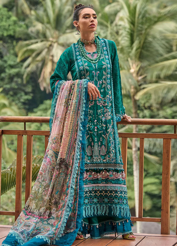 Zoha by Ansab Jahangir Embroidered Lawn Unstitched Suits 3 Piece ANJ24Z D-11 Frangipani - Luxury Collection
