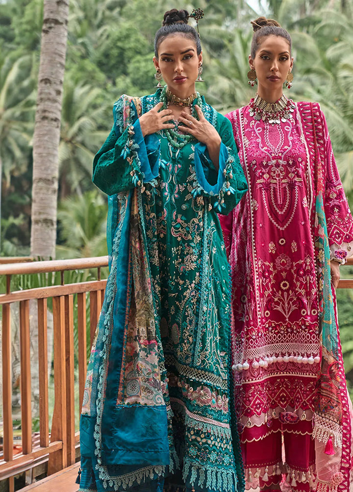 Zoha by Ansab Jahangir Embroidered Lawn Unstitched Suits 3 Piece ANJ24Z D-11 Frangipani - Luxury Collection