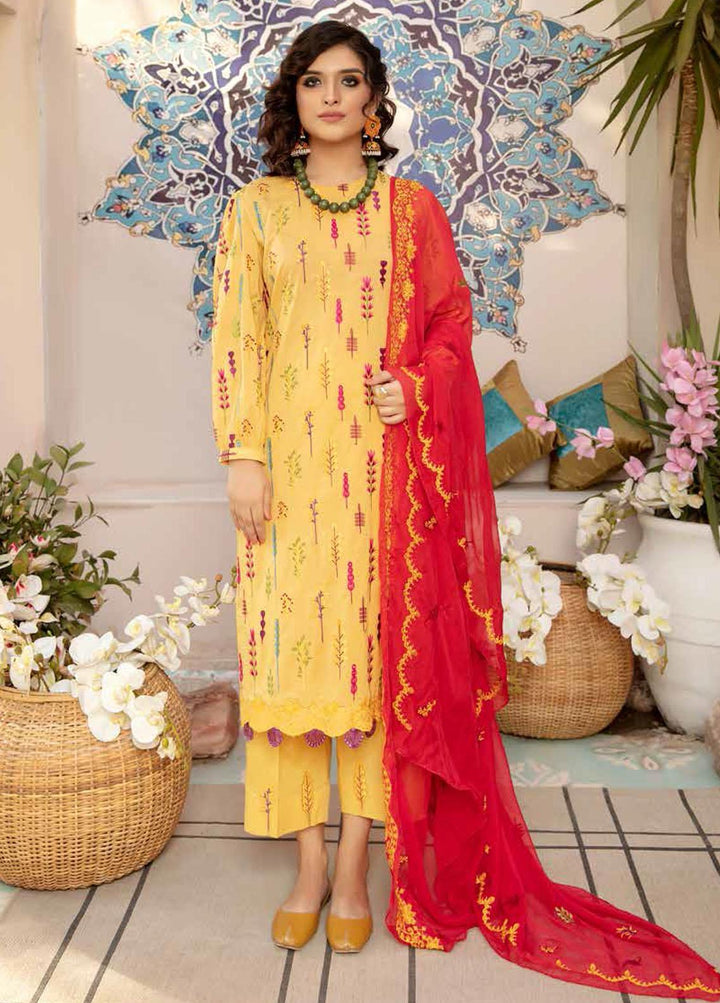 Zoha by Aymen Baloch Embroidered Lawn Suits Unstitched 3 Piece ZAB21FP 100 - Festive Collection