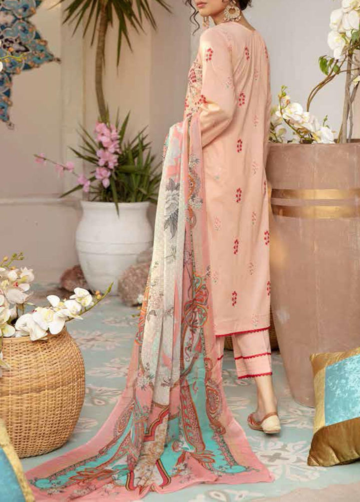 Zoha by Aymen Baloch Embroidered Lawn Suits Unstitched 3 Piece ZAB21FP 092 - Festive Collection
