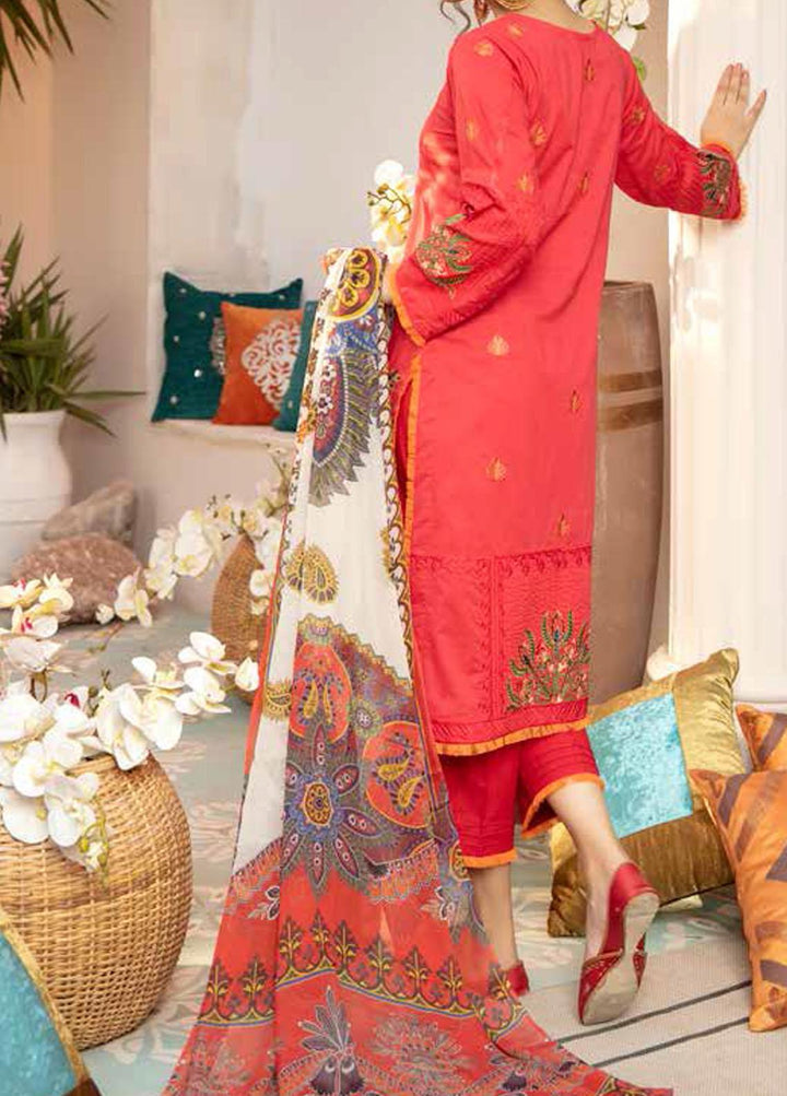 Zoha by Aymen Baloch Embroidered Lawn Suits Unstitched 3 Piece ZAB21FP 094 - Festive Collection