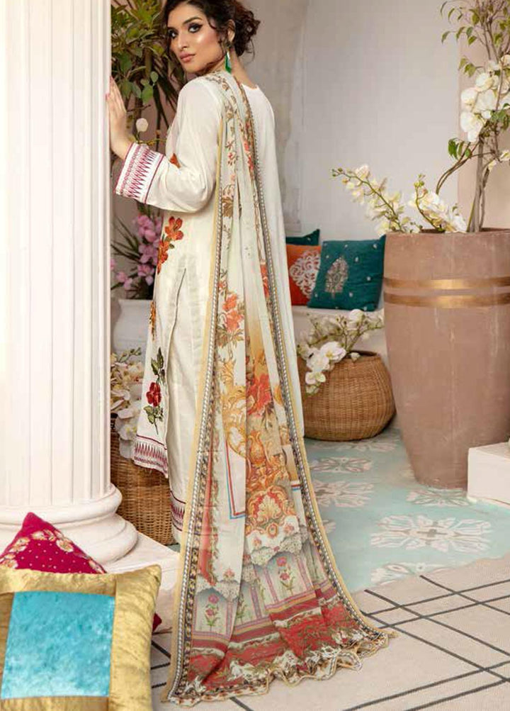 Zoha by Aymen Baloch Embroidered Lawn Suits Unstitched 3 Piece ZAB21FP 095 - Festive Collection