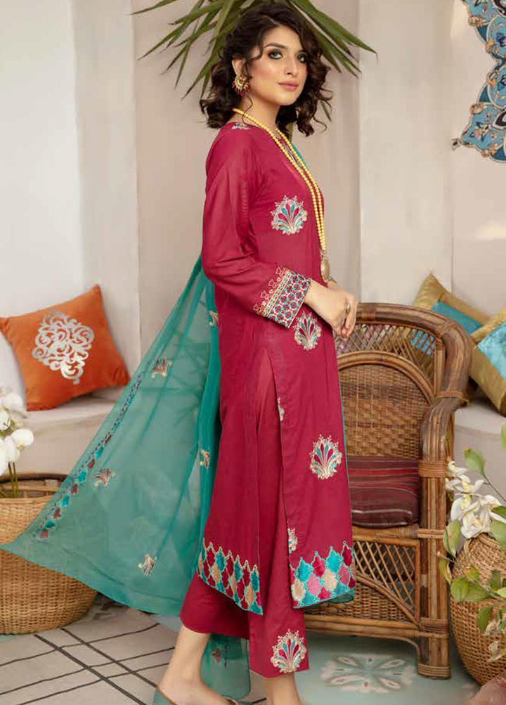 Zoha by Aymen Baloch Embroidered Lawn Suits Unstitched 3 Piece ZAB21FP 098 - Festive Collection