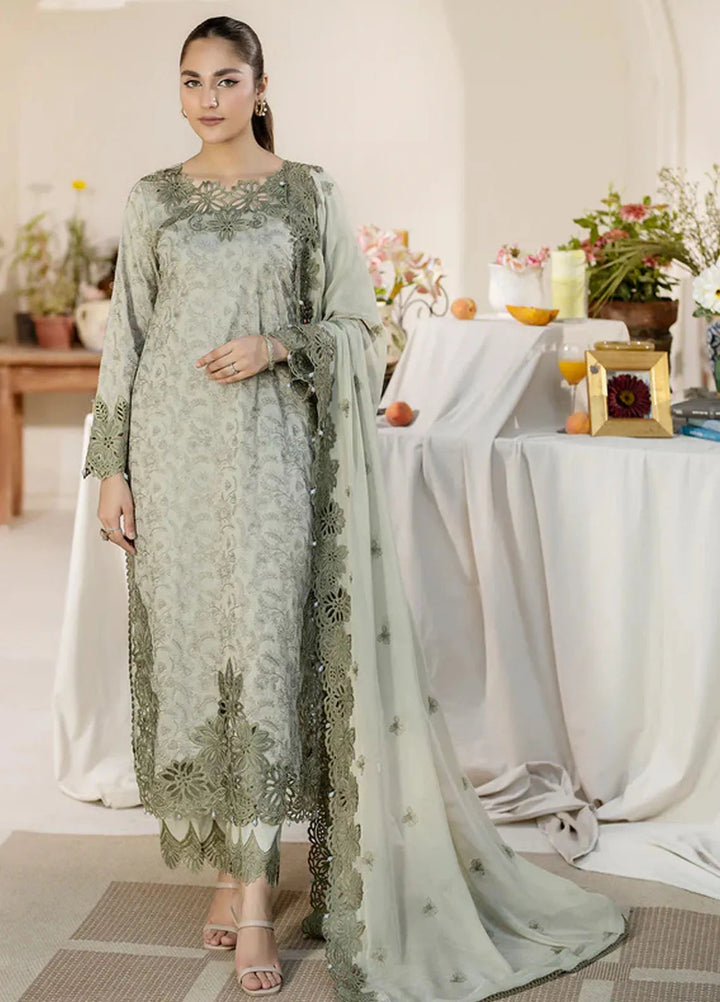 Zora By House Of Nawab Embroidered Lawn Suit Unstitched 3 Piece HON24Z FADAH - Summer Collection