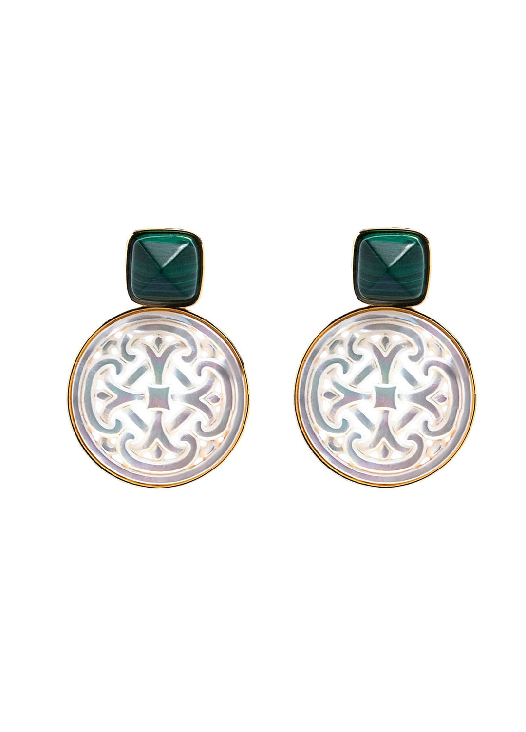 Zouhaira Earings Agate Luxe-Green