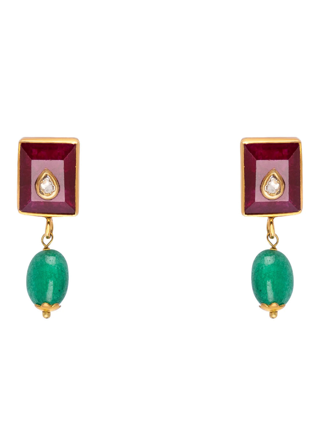 Zouhaira Earings Dangling Charisma-Emerald