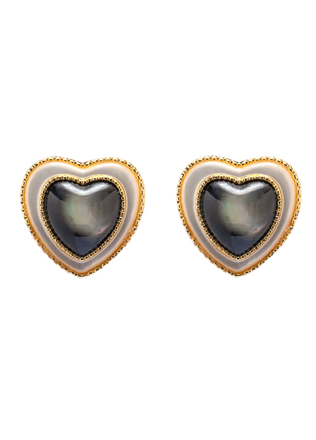 Zouhaira Earings Heart of Pearl-Grey