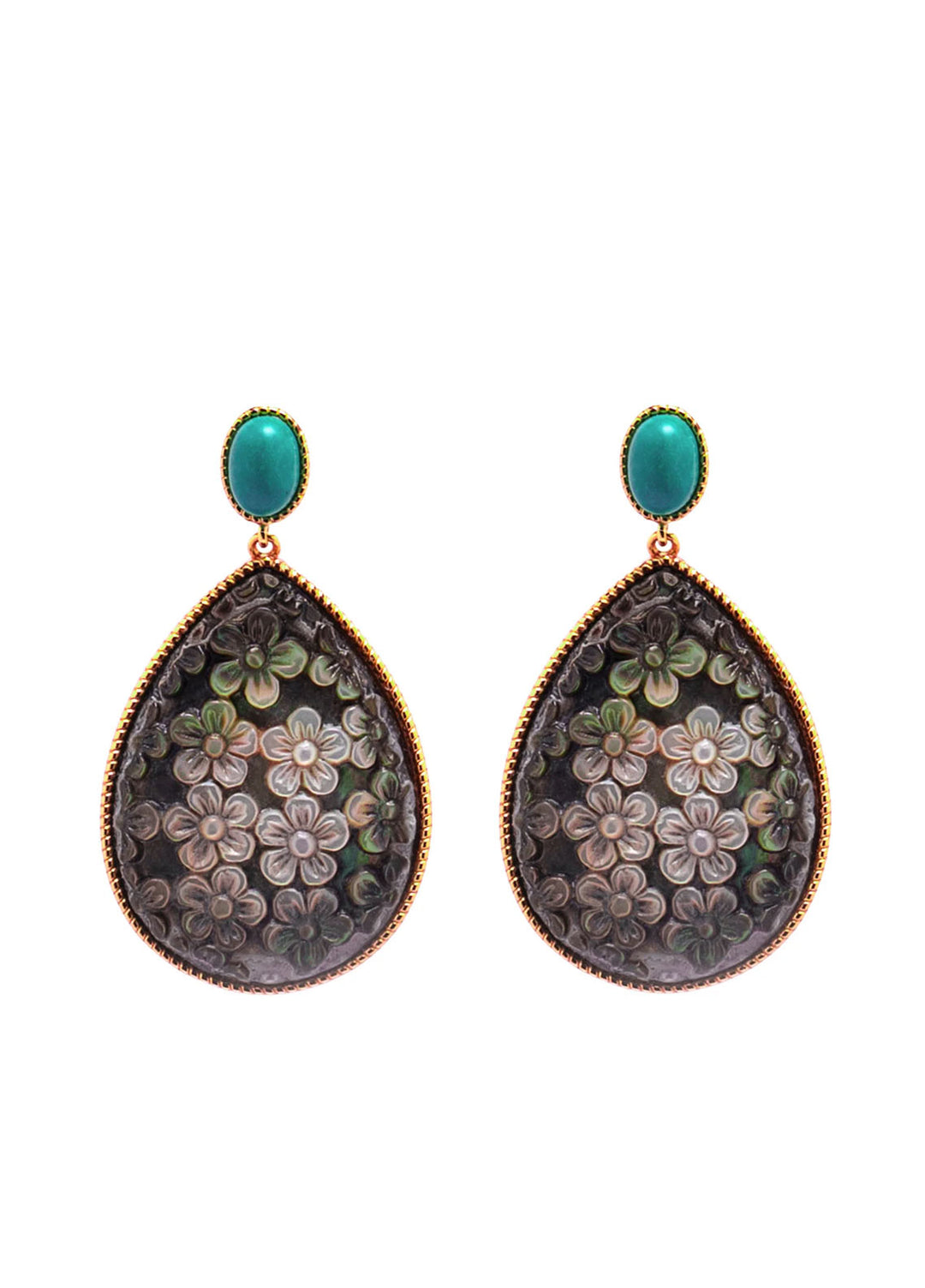 Zouhaira Earings Turquoise Bloom