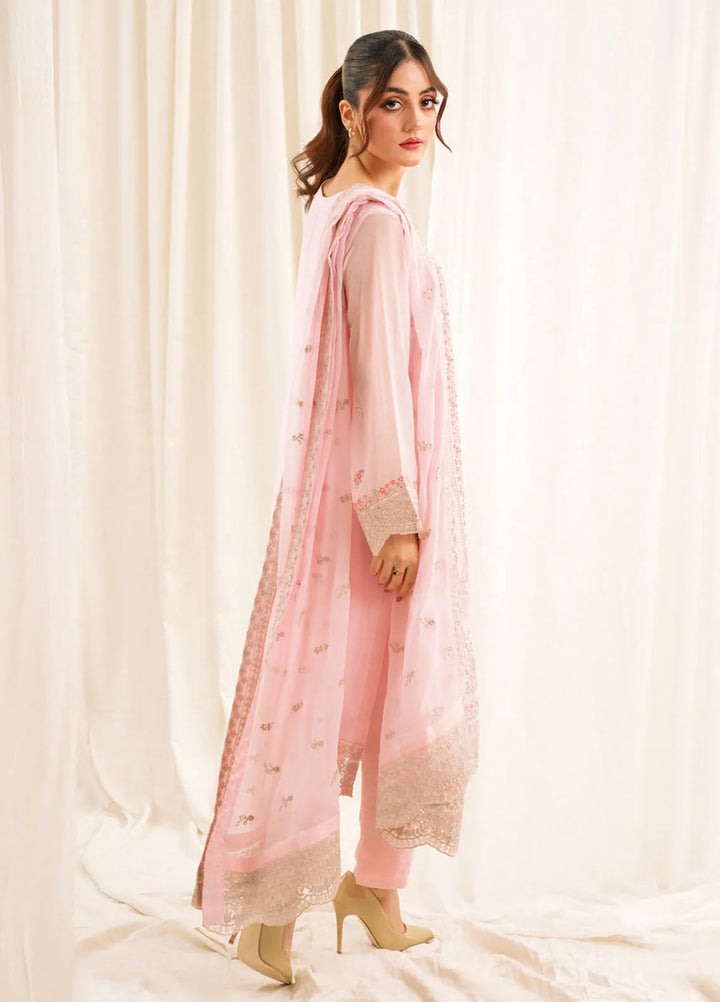 Zouj Embroidered Chiffon Suit Unstitched 3 Piece ZJ24 ZJ-CH-06 - Formal Collection