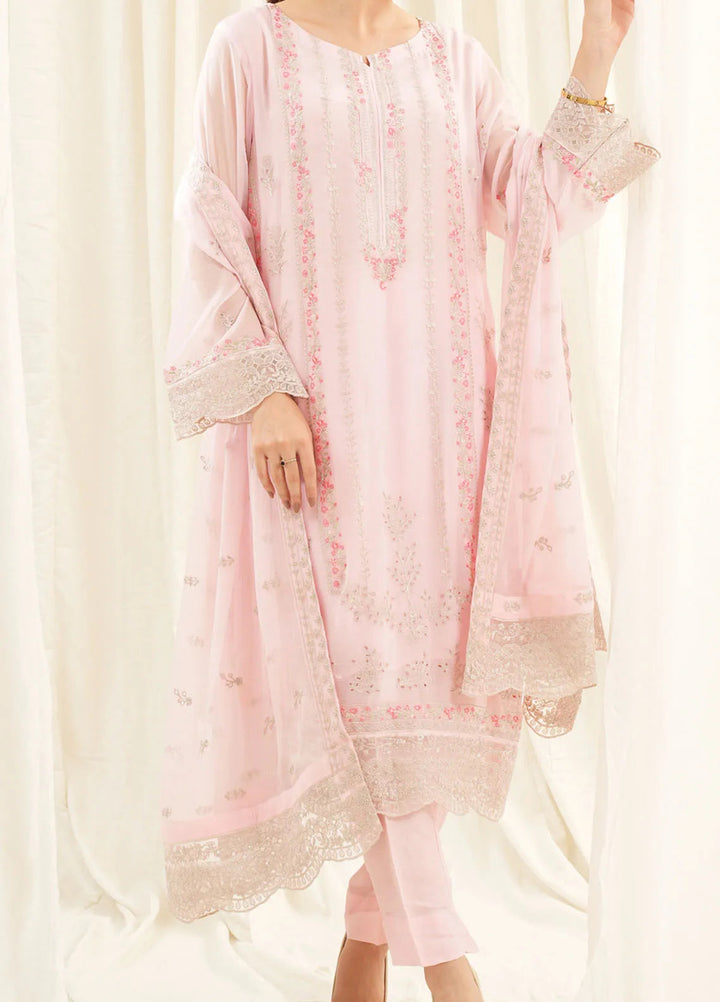Zouj Embroidered Chiffon Suit Unstitched 3 Piece ZJ24 ZJ-CH-06 - Formal Collection