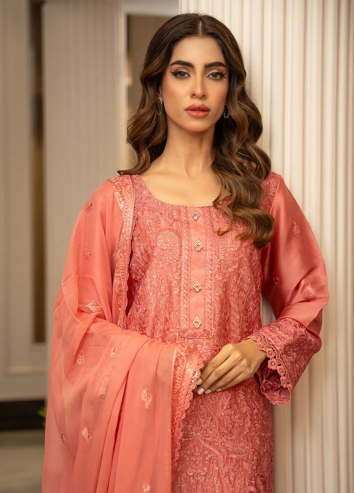 Zouj Embroidered Silk Suits Unstitched 3 Piece ZJ24LS ZSS-06 Tulip - Fall Collection