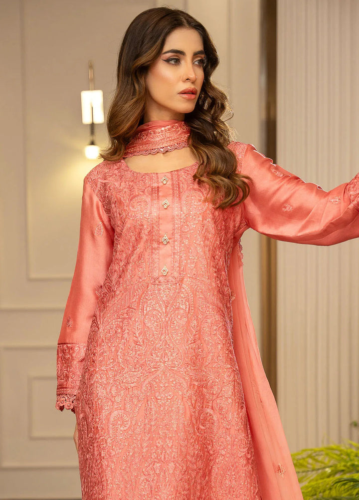 Zouj Embroidered Silk Suits Unstitched 3 Piece ZJ24LS ZSS-06 Tulip - Fall Collection