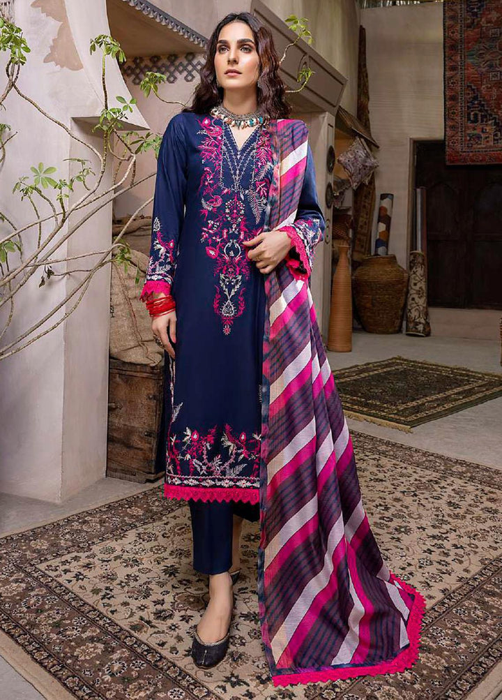 ZS Textiles Embroidered Linen Suits Unstitched 3 Piece ZS21LN 05 - Winter Collection