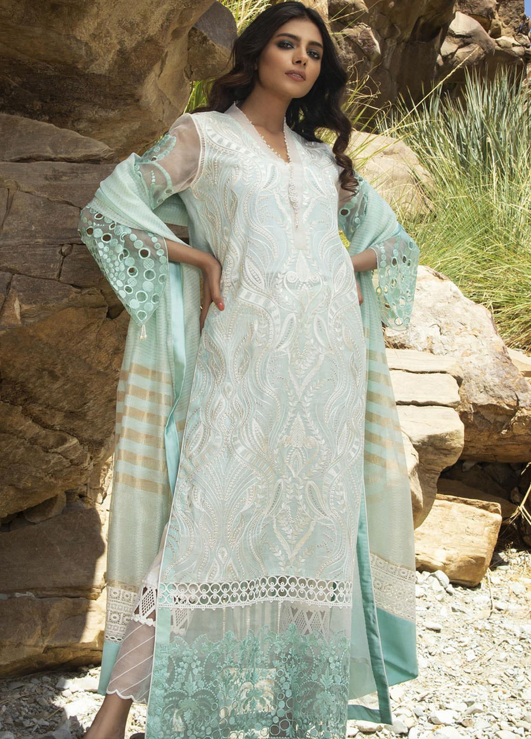 ZUNUJ Embroidered Lawn Suits Unstitched 3 Piece ZJ21FE D-03 - Festive Collection