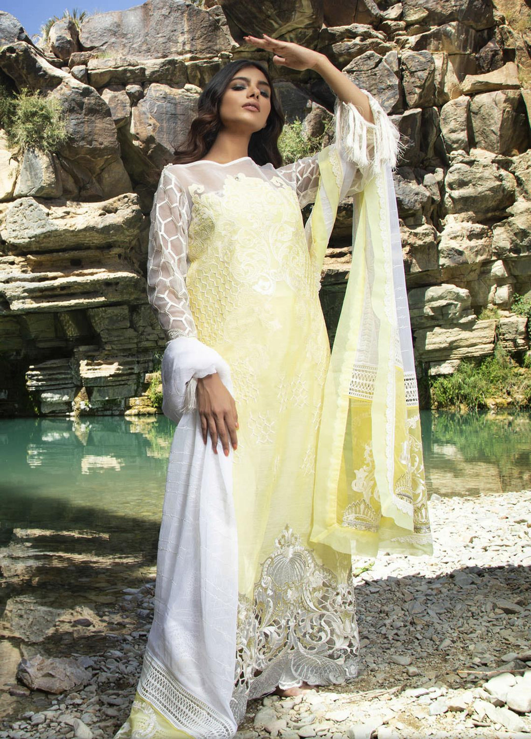 ZUNUJ Embroidered Lawn Suits Unstitched 3 Piece ZJ21FE D-05 - Festive Collection