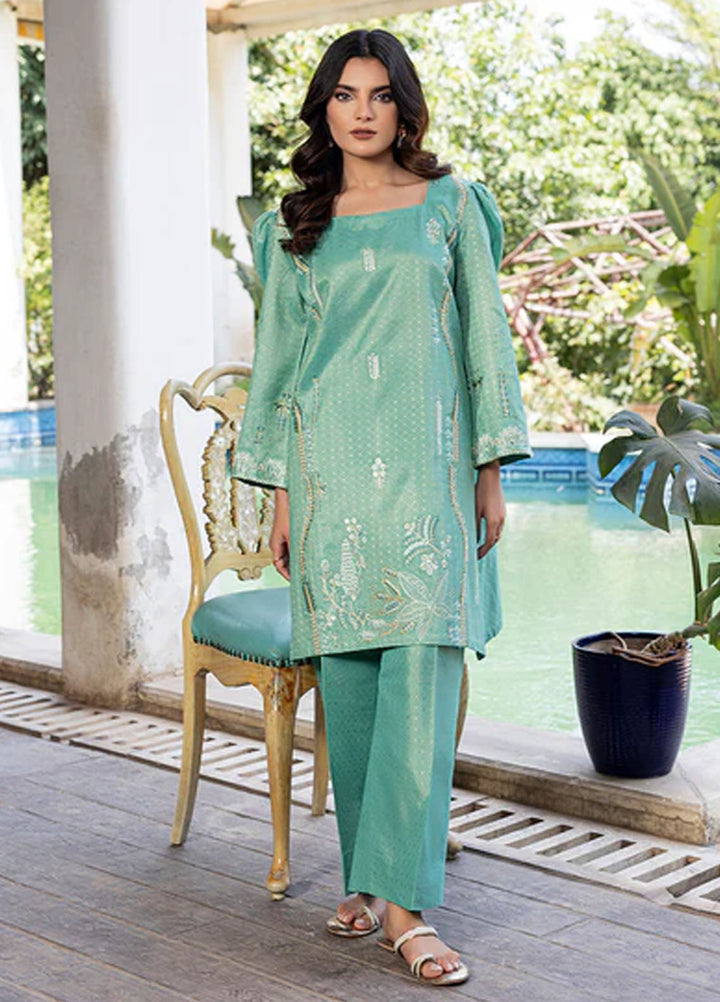 Zuri Pret Embroidered Lawn 2 Piece Suit Saphira ZP-17 Turquoise