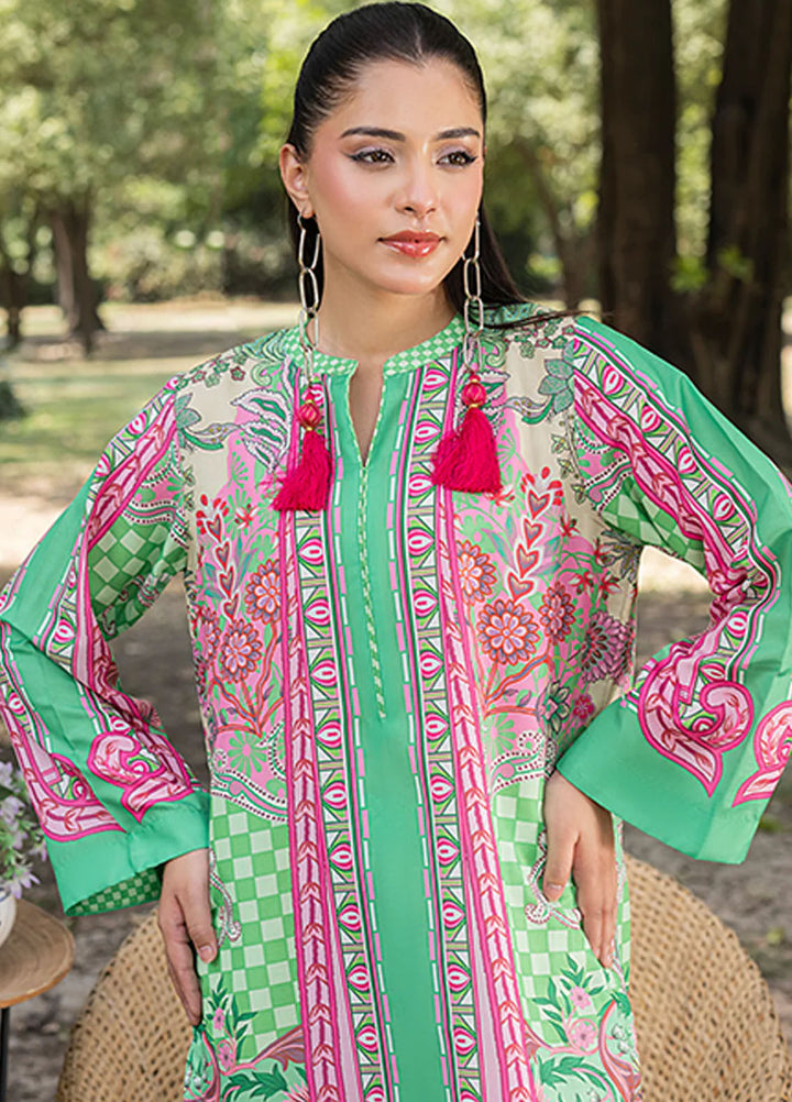 Zuri Pret Printed Lawn 2 Piece Suit Firoza ZS-42 Green