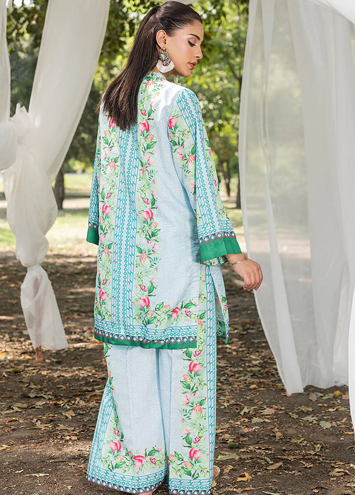 Zuri Pret Printed Lawn 2 Piece Suit Nafees ZS-39 Sky Blue